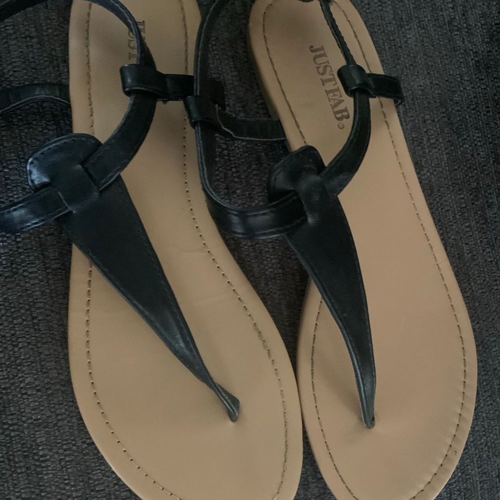Justfab black sandals